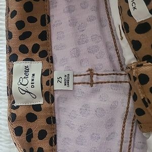 JCrew toothpick pant with leopard print